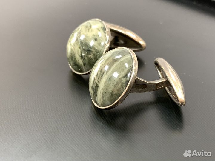 Серебряные запонки СССР, 875 проба