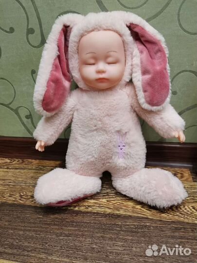 Кукла спящая зайка