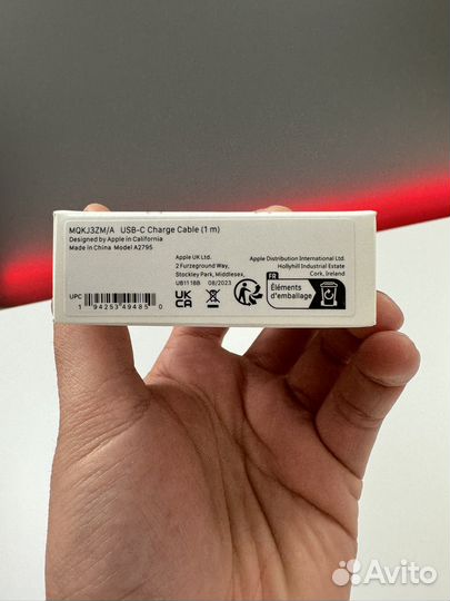 Кабель для зарядки iPhone 15 /Оригинал с гарантией