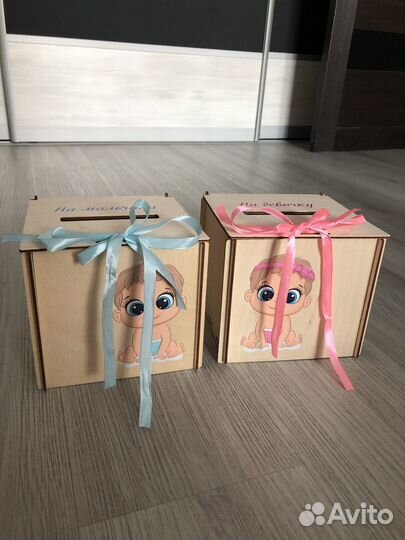 Свадебные коробки на мальчика и девочку