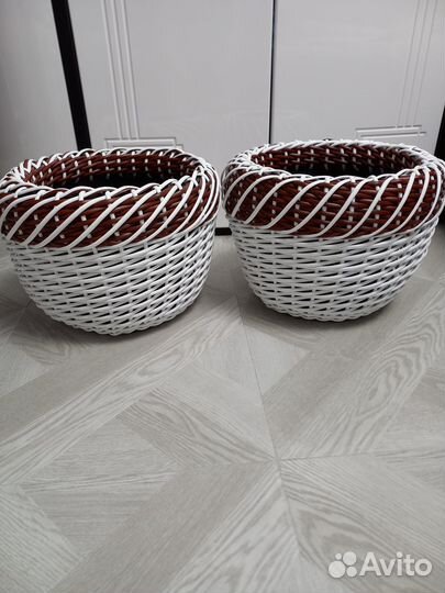 Кашпо из ротанга