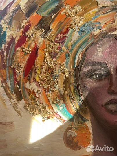 Картина маслом *Чинеду* (Бог ведет) холст