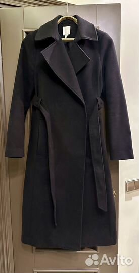 Пальто HM, черное (XS, 34)