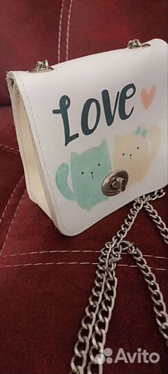 Сумки маленькие A.Valentino нат.кожа,цепочка