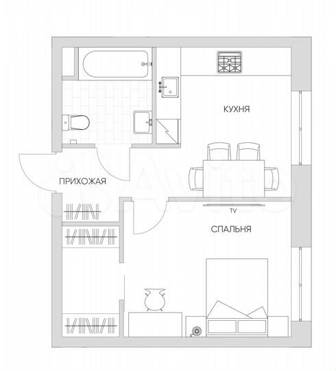 1-к. апартаменты, 37,7 м², 11/21 эт.