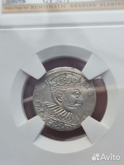 3 гроша Рига 1597год