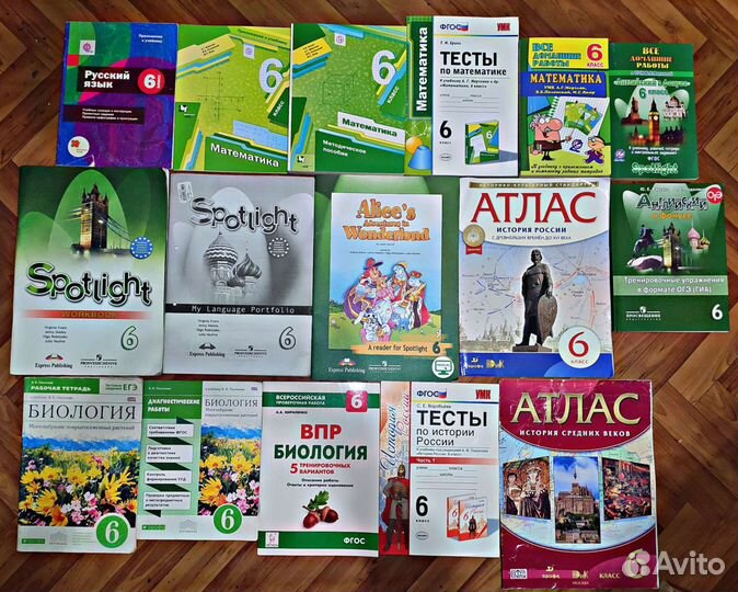 Учебники и рабочие тетради для 6 класса