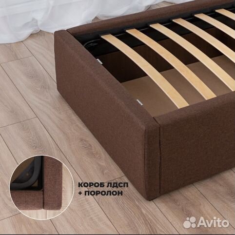 Кровать 80х200 Марсель с мягким изголовьем