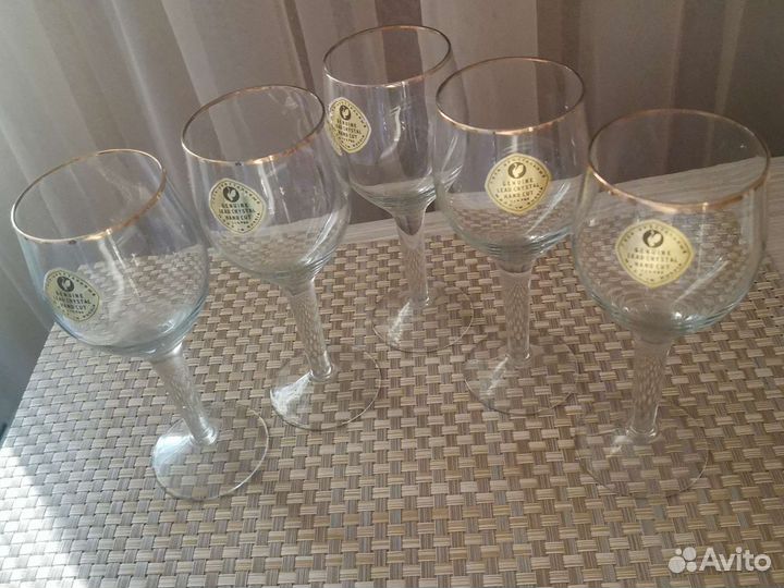 Фужеры СССР г. Гусь Хрустальный 5шт