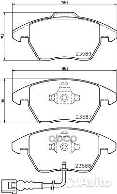 8DB 355 010-581 Колодки тормозные audi A3/volks