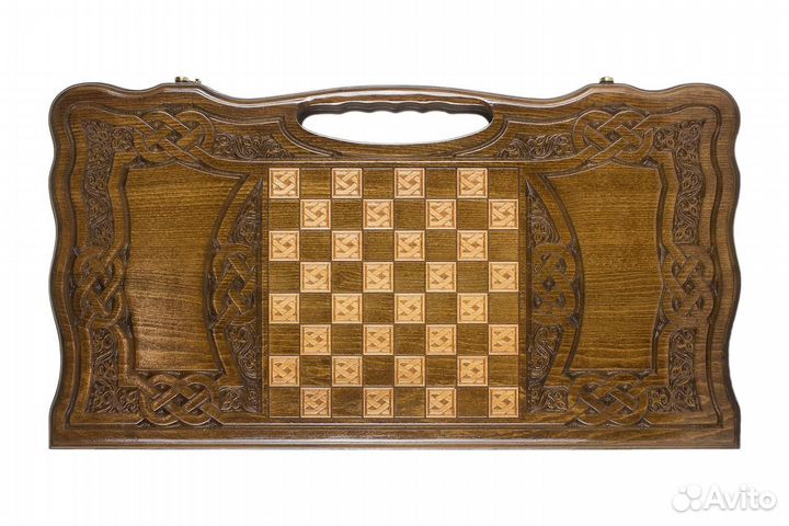 Нарды и шашки резные Киммерийские 61 х 62 см бук Армения 62402