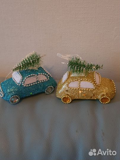 Игрушки на ёлку- машинки