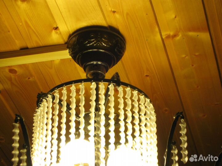 Люстра винтажная салонная (горный хрусталь)