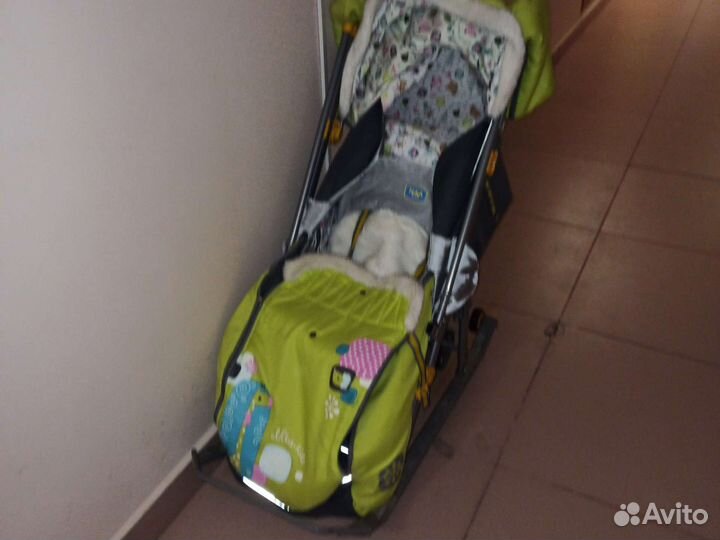 Детские санки коляска ника