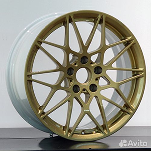 Диски колесные кованые BMW 666 с золотом R18