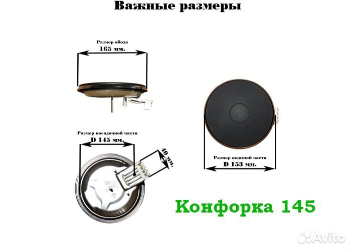 Конфорка для электроплиты Гефест D180/1,5 квт