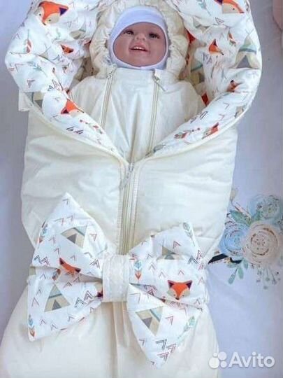 Конверт на выписку для девочки зима