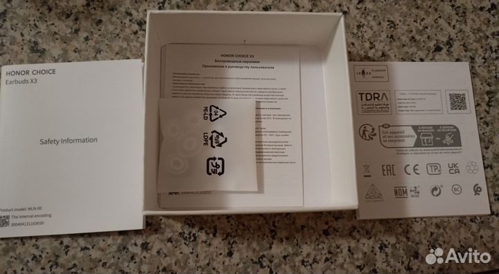 Honor choice earbuds x3, беспровод. белые наушники