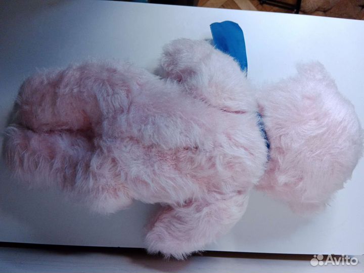 Медведь 50 см Германия На дисках Набивной Розовый