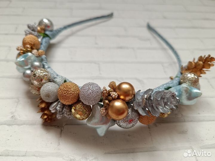 Ободок с ягодками, новогодний ободок