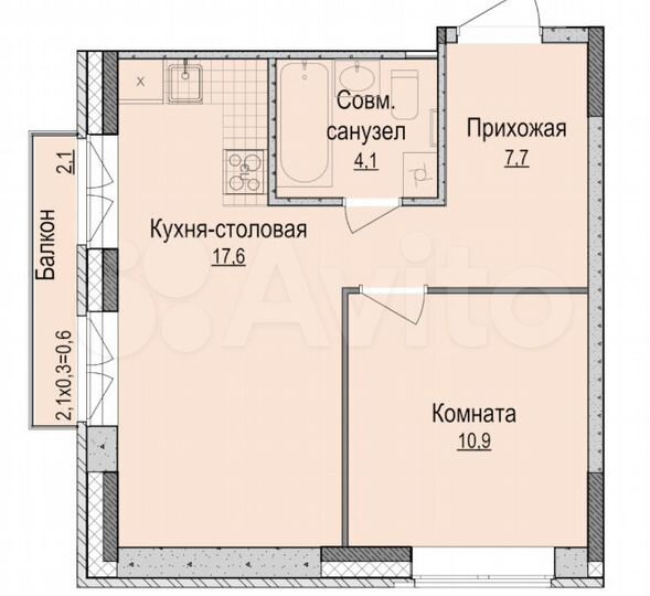 1-к. квартира, 41 м², 16/16 эт.