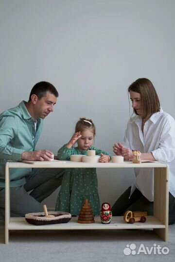 Стеллаж для игрушек открытая полка Монтессори