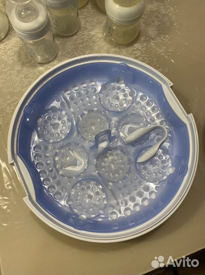 Стерилизатор philips avent + бутылочки и пустышки