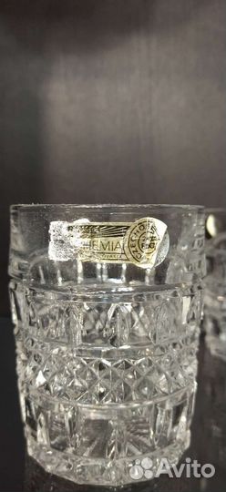 Штоф с бокалами хрустальный богемия