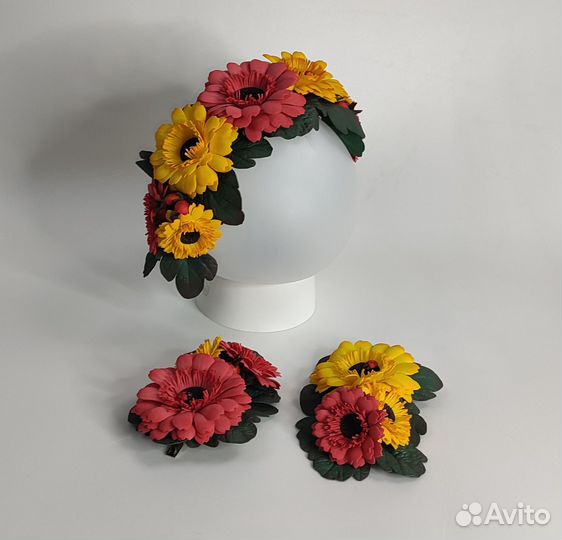 Ободок+заколочка из фоамирана,ручная работа