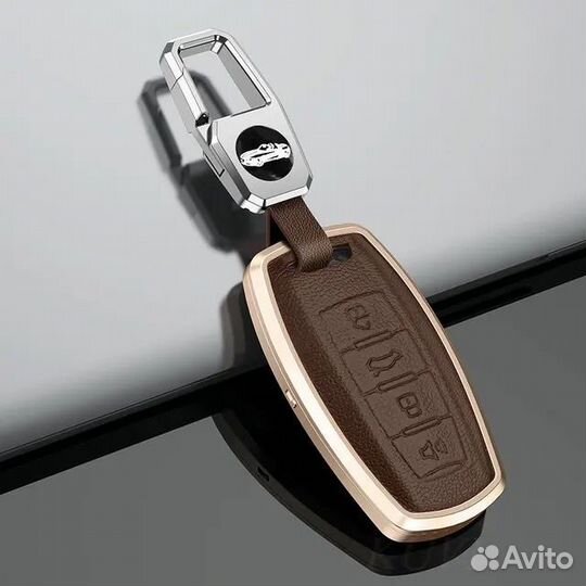 Чехол на ключ Haval Dargo, Jolion, F7, F7x metall Braun