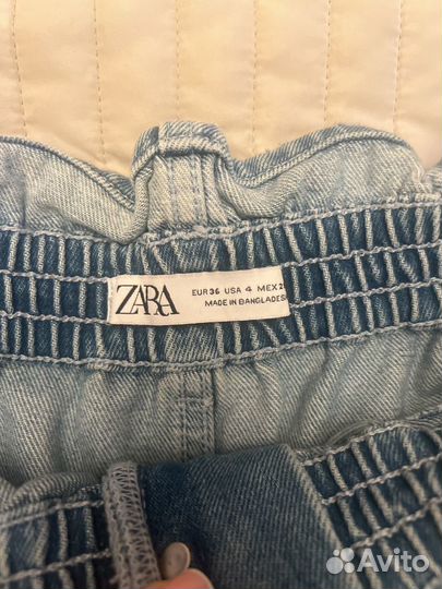 Джинсовые шорты zara 36