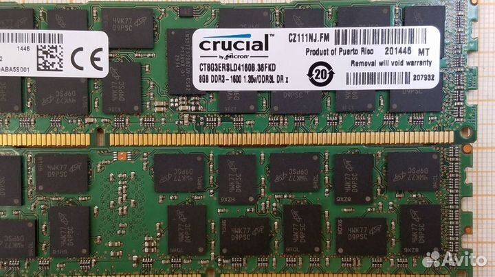 Crucial CT8G3ersld4160B.36FKD rdimm ECC REG 8GB