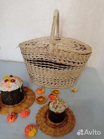 Корзина плетеная большая