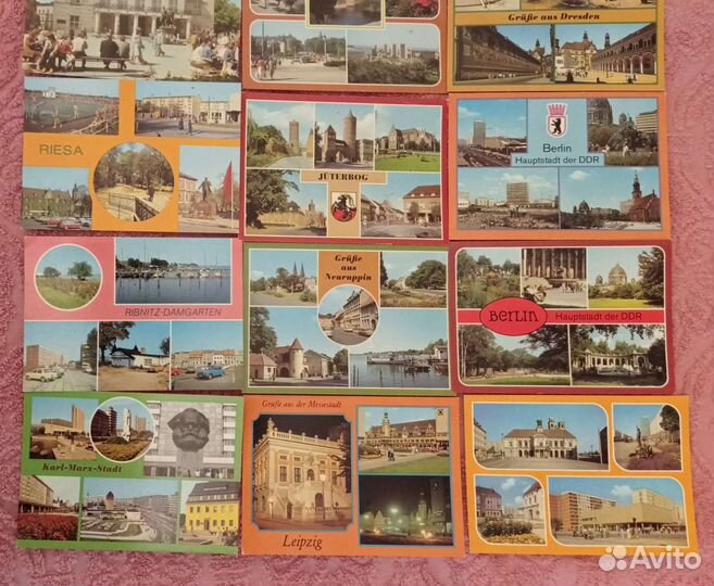 Открытки города гдр Германия 80 е гг