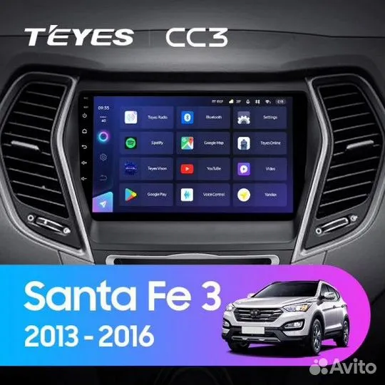 Штатная магнитола Teyes CC3L Hyundai Santa Fe 3 13