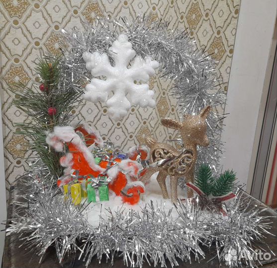 Зимняя подделка в садик, в школу