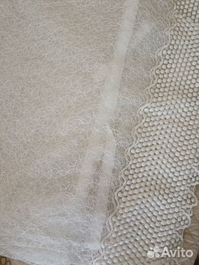 Тюль паутинка цвет Шампань