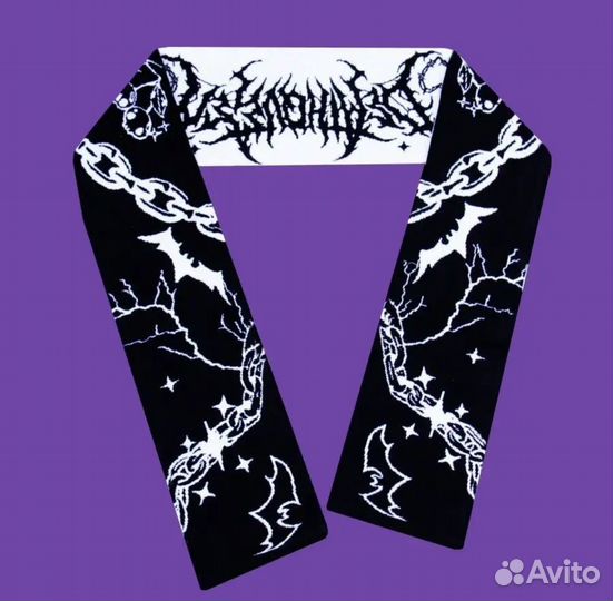 Дрейн шарф черный y2k jdm новый