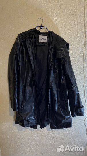 Куртка Тренч stone island кожаный