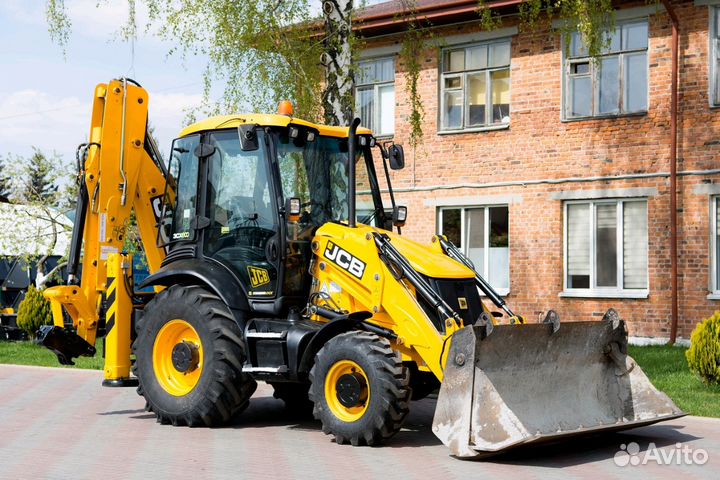 Аренда Экскаватор-погрузчик, ямобур, вилы,молот