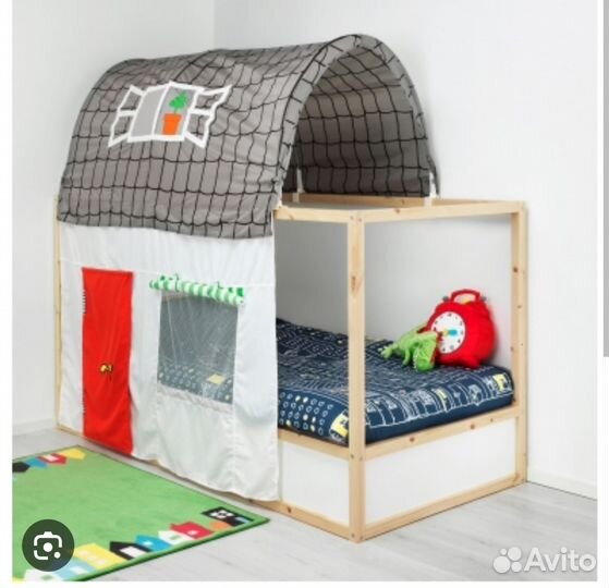 Кровать перевёртыш Икея (Кюра) + домик + матрас