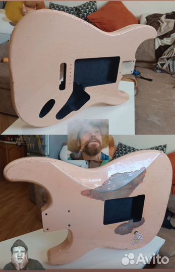 Stratocaster Relic Shell Pink Body