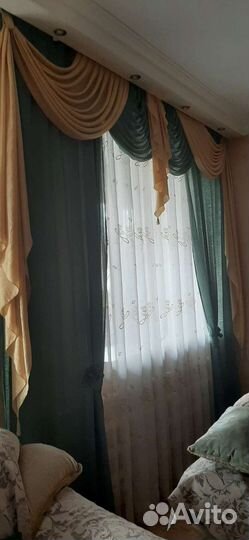 Шторы с ламбрекеном бу