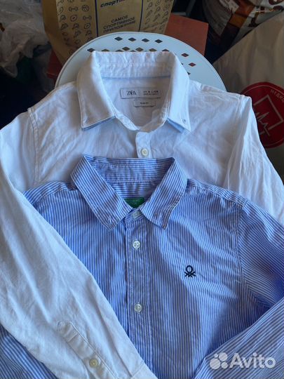 Benetton Zara рубашки и поло 130p