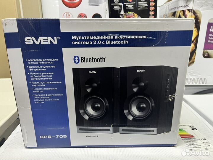 Колонки 2.0 sven SPS-705 40 Вт, Bluetooth