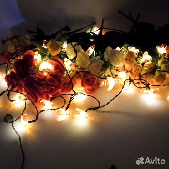 Гирлянда садовая пчёлки, на солнечной зарядке