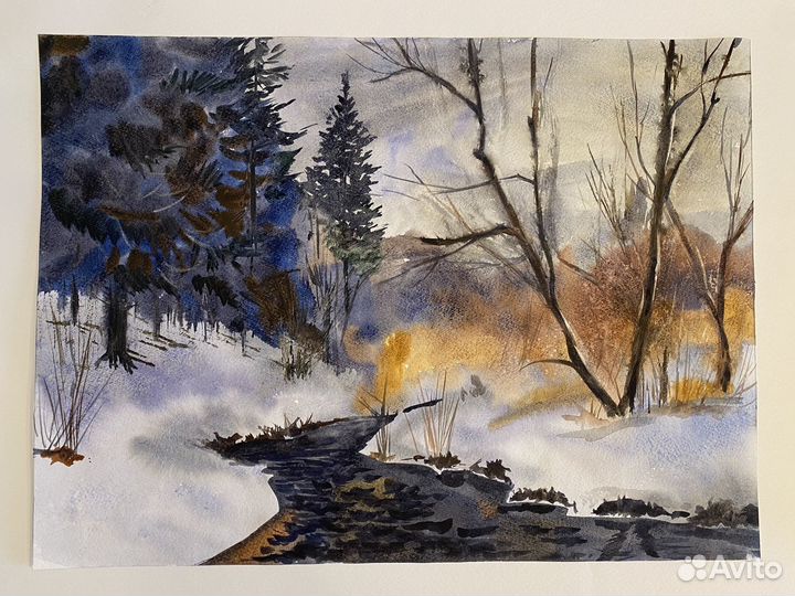 Продам работу в технике акварель
