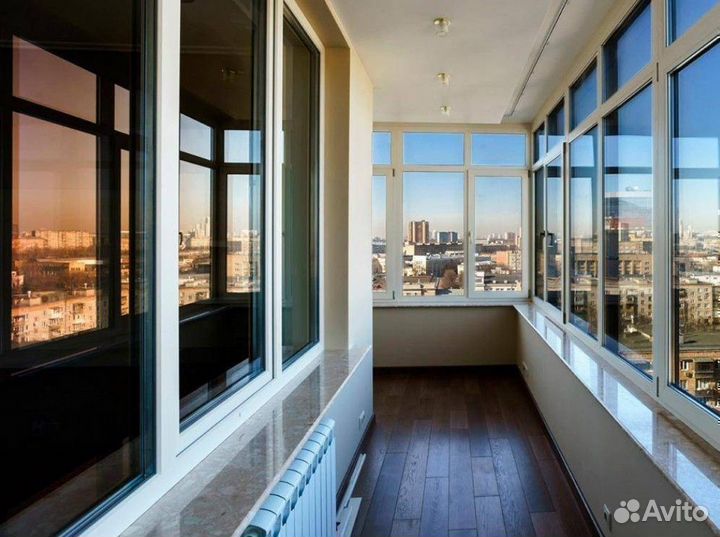 Остекление балкона пвх