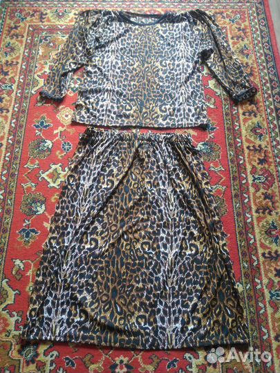 Костюм леопардовый и платья СССР винтаж