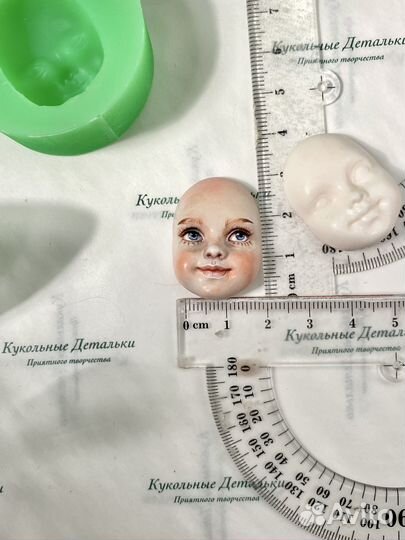 Силиконовый молд заготовка лица для ватной игрушки